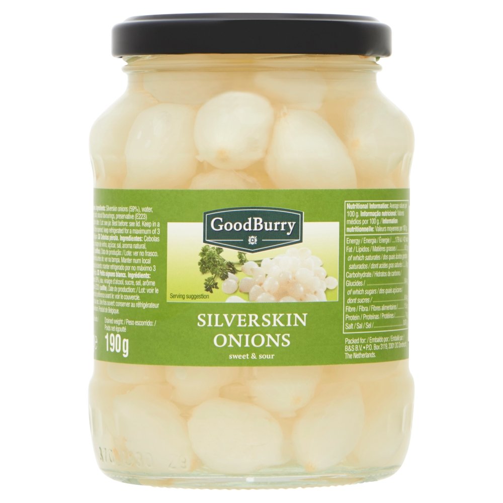 Bộ 2 Củ Hành Ngâm GoodBurry Silverskin Onion 320g