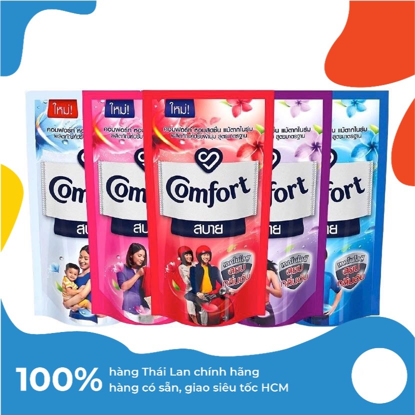 Combo 2 Túi Nước Xả Comfor Thái Lan Cao Cấp Dung Tích 500ml - Nước Xả Vải Hương Thơm Cao Cấp - nước xả vải làm mềm quần áo - bách hoa tổng hợp - đồ dùng nhà tắm và nhà vệ sinh-thiết bị phòng tắm-bột giặt và nước giặt