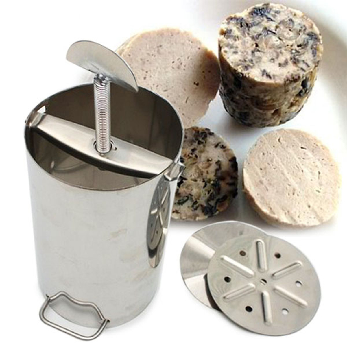 khuôn làm giò xào giò lụa (loại làm 1kg, 2Kg chất liệu inox 304 xịn)