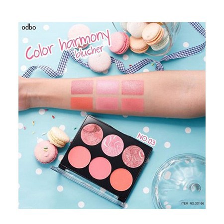 [HCM]Phấn Má Hồng Odbo Color Harmony Blusher OD166