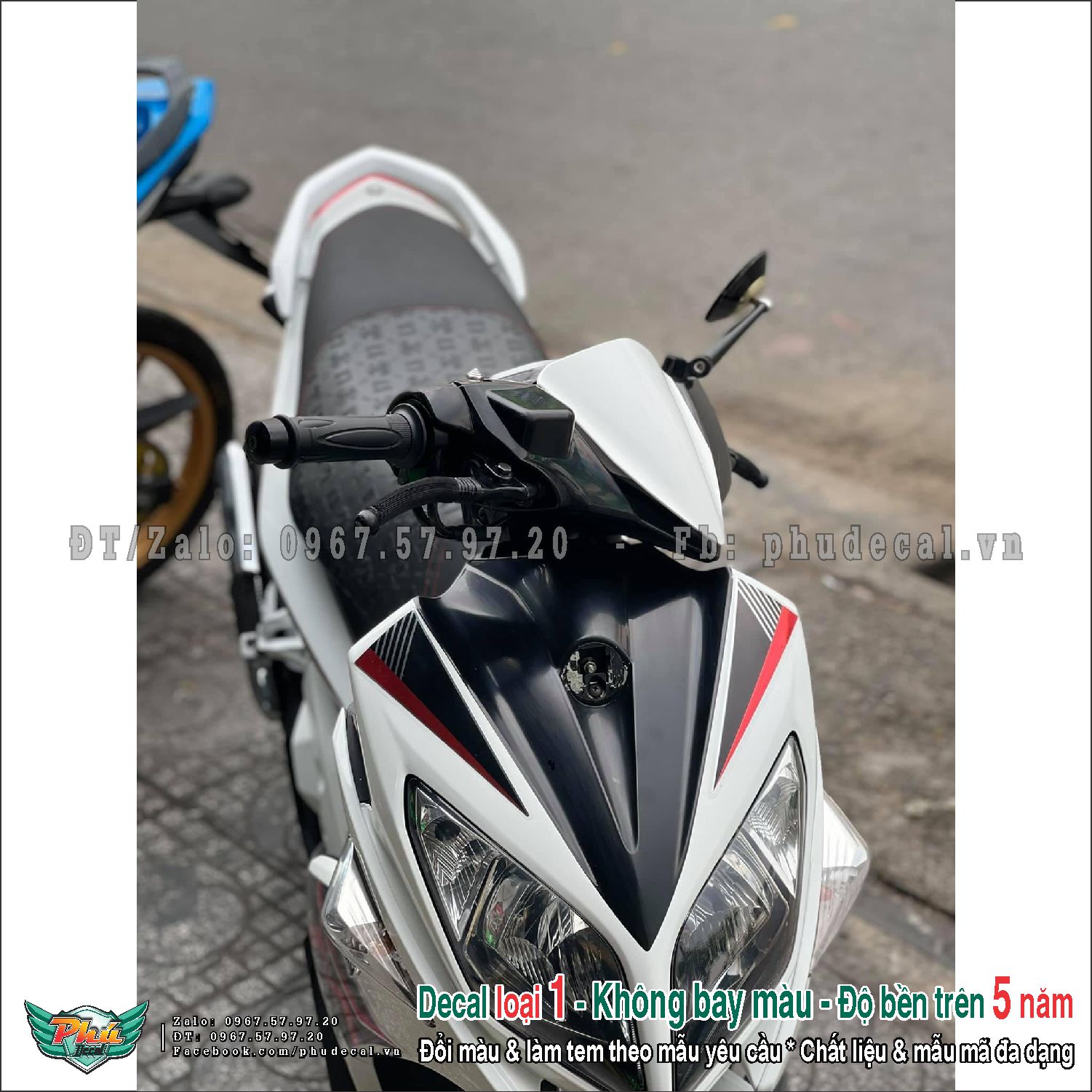 Tem rời xe Novo Trắng MX (m)