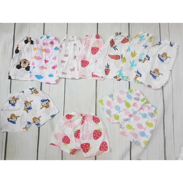Quần Đùi Cotton Giấy Cho Bé 5-15Kg