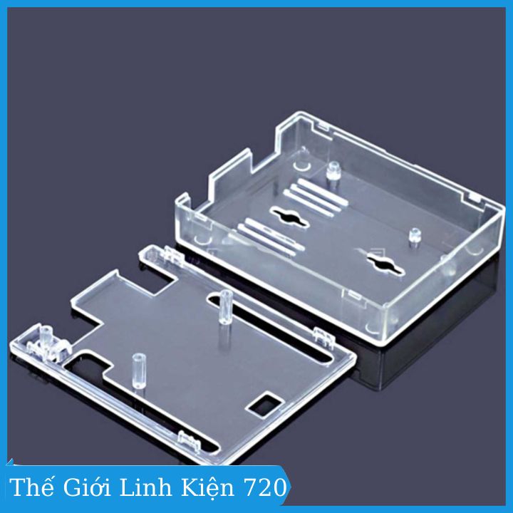 Vỏ case mica đựng, bảo vệ Arduino Uno R3
