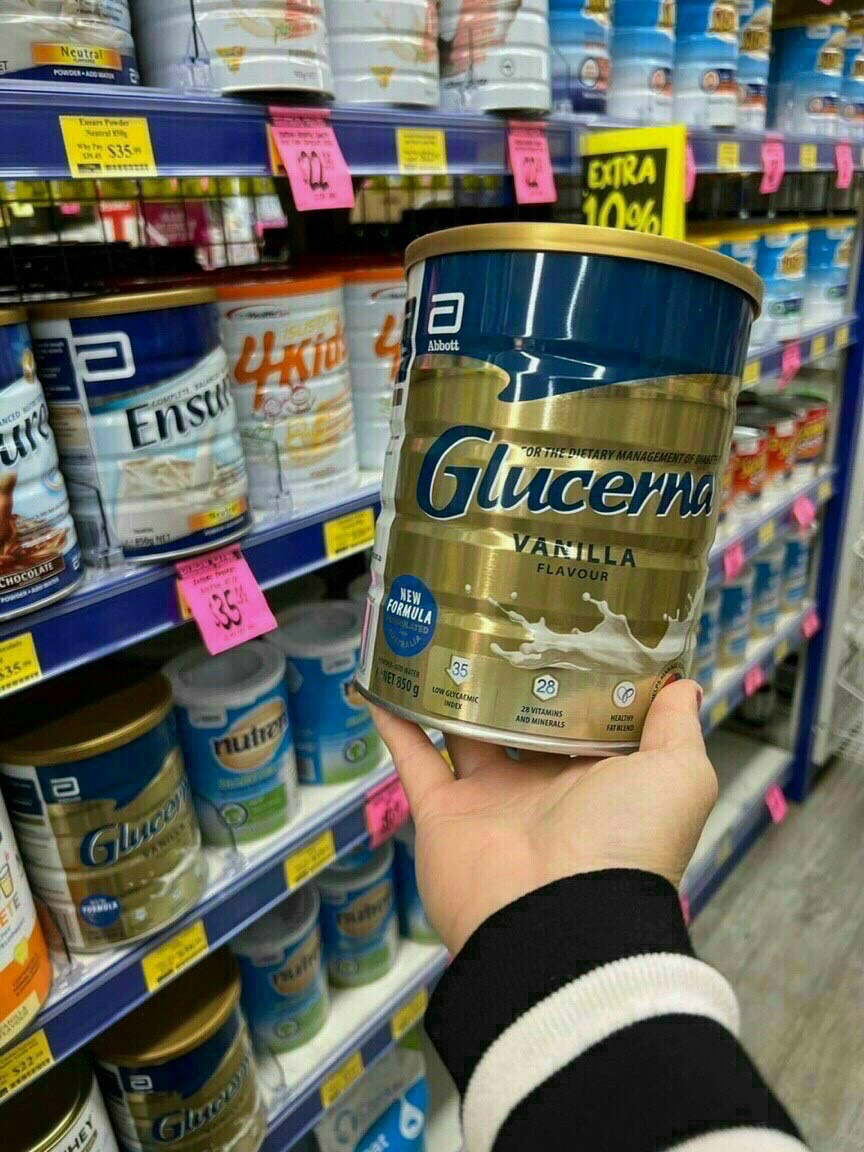 Sữa tiểu đường Glucerna Úc 850g mẫu mới