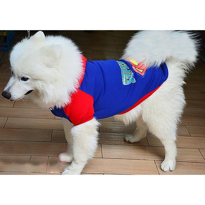 [HOÀN TIỀN 10%]Áo Supper Man dành cho thú cưng lớn từ 10 -40kg