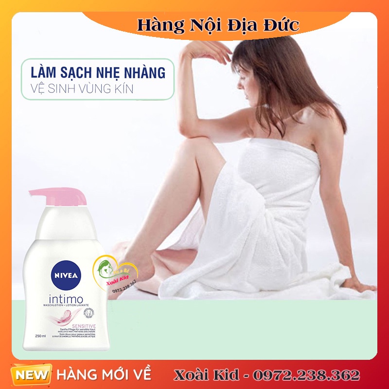 [Chính Hãng ĐỦ BILL] DUNG DỊCH VỆ SINH PHỤ NỮ NIVEA ĐỨC 250ML