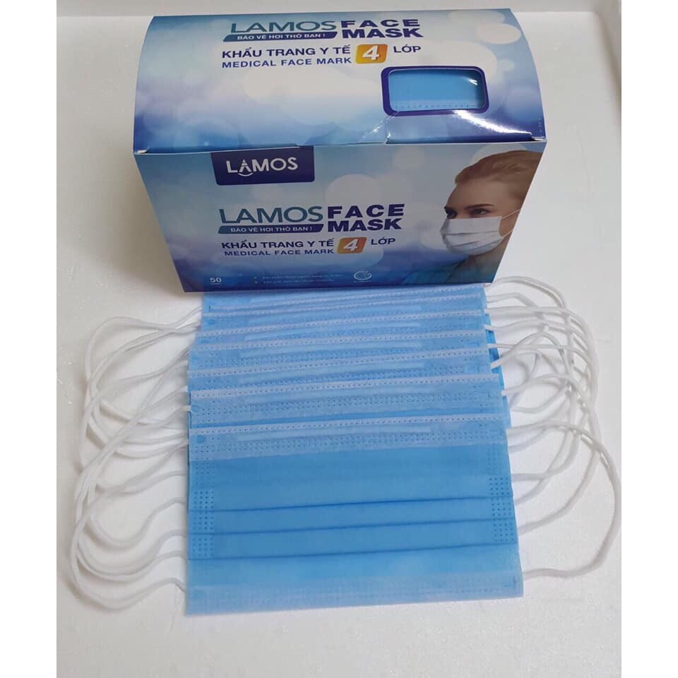 Khẩu trang y tế 4 lớp lamos