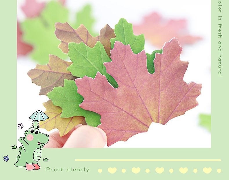 GIẤY NOTE GHI CHÚ HÌNH CHIẾC LÁ - GIẤY NOTE SÁNG TẠO