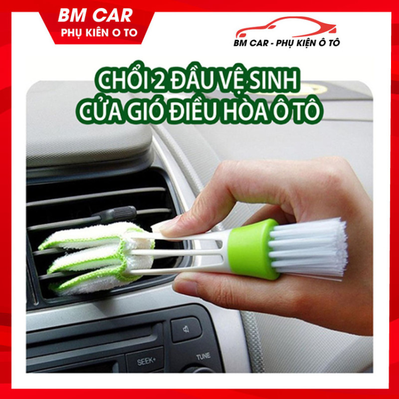 Chổi 2 đầu vệ sinh cửa gió điều hòa ô tô, xe hơi