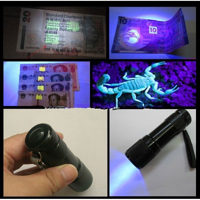 Đèn pin 21 LED Soi Tiền Giả