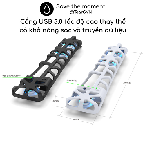 Quạt tản nhiệt tốc độ cao làm mát máy DOBE cho PS5 Slim