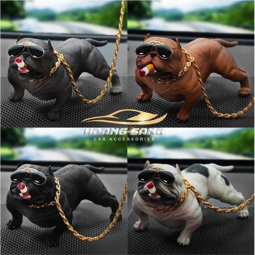 Chó pitbull trang trí taplo siêu ngầu siêu bảnh