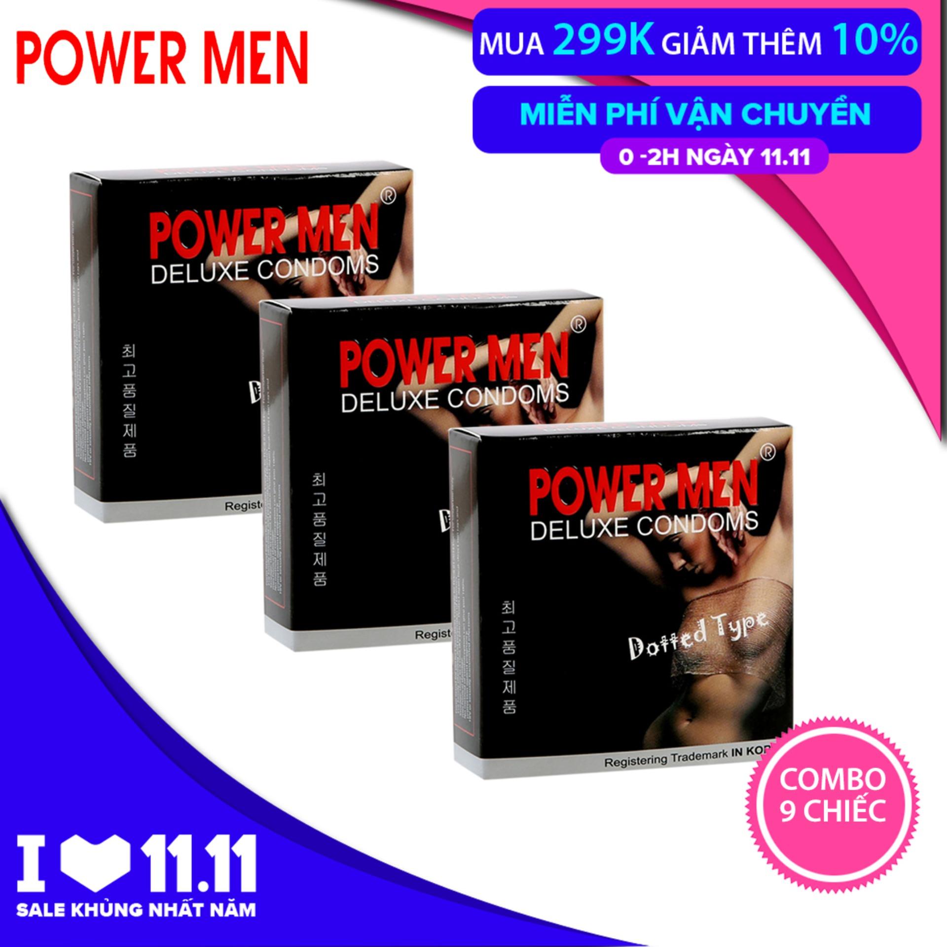 Bao cao su Tăng khoái cảm POWERMEN (9 Chiếc)
