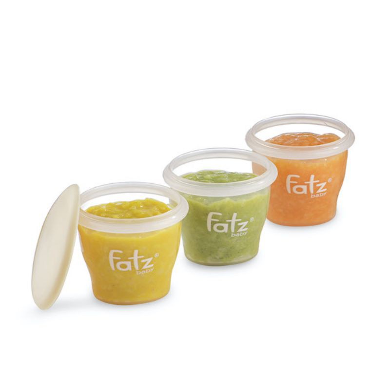 (Thái Lan) cốc trữ thức ăn dặm (Bộ 3 cốc) 85 ML Fatzbaby FB0010N