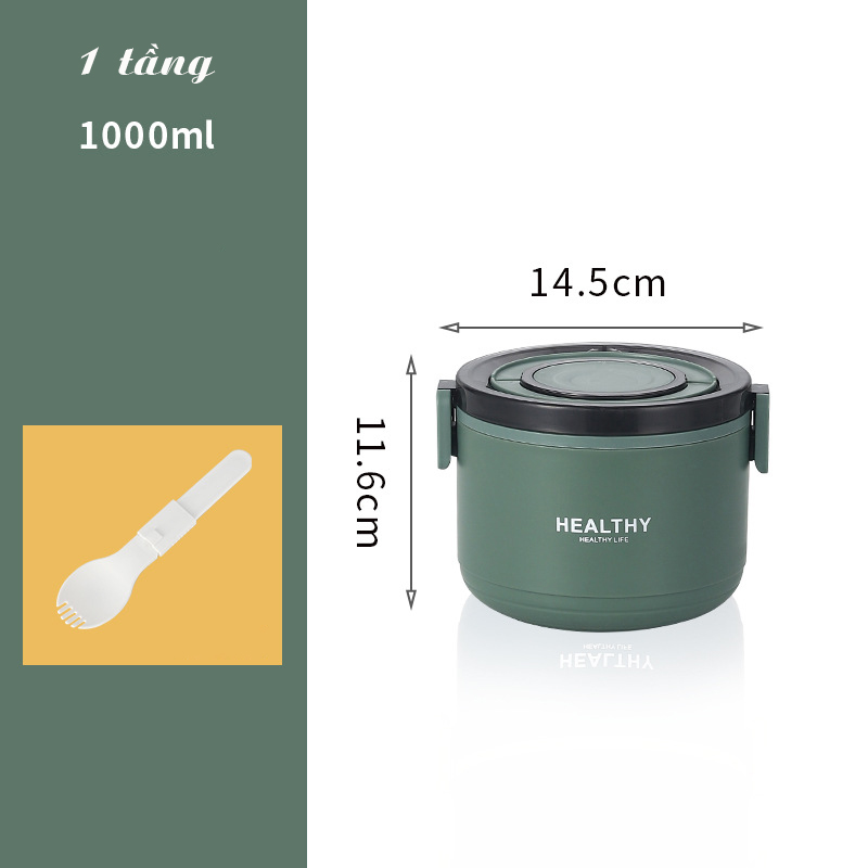 Cặp Lồng Cơm Giữ Nhiệt, Hộp Giữ Nhiệt, Cặp lồng, Cà Men, Hộp Đựng Cơm Giữ Nhiệt, hộp đựng thức ăn 3 tầng Gourmet, Healthy - Hàng chính hãng dieu linh shop