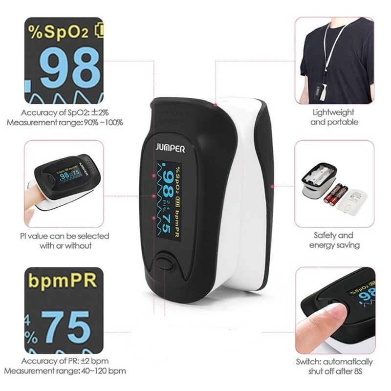 Máy đo nồng độ oxy Spo2 Jumper JPD 500D