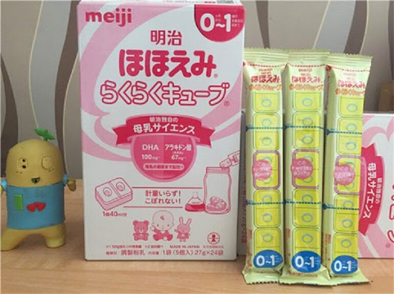 Hộp 24 thanh sữa Meji 0-1 của Nhật