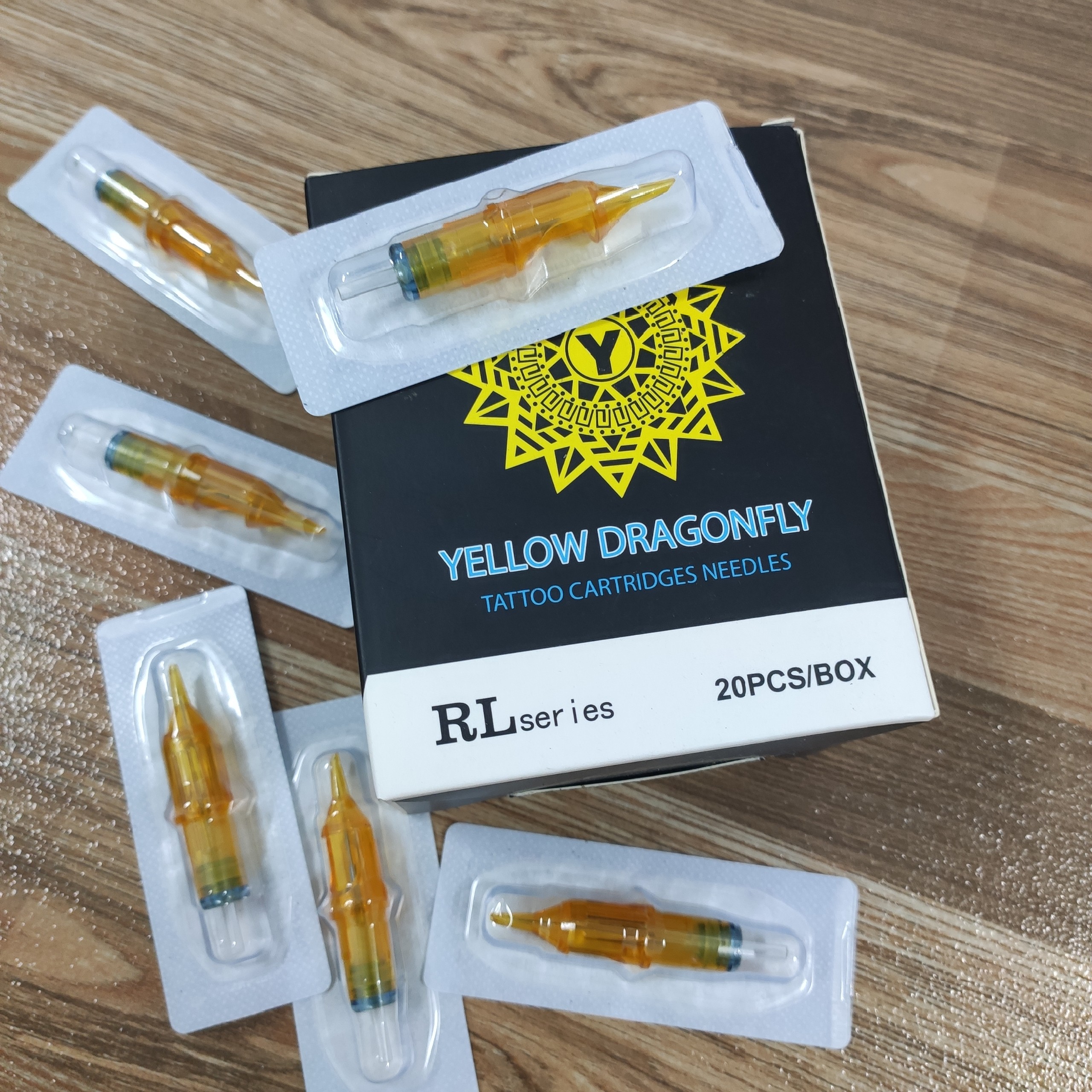Kim xăm Pen 11RL đi nét Yellow Dragonfly ( 20 kim / 1 hộp )