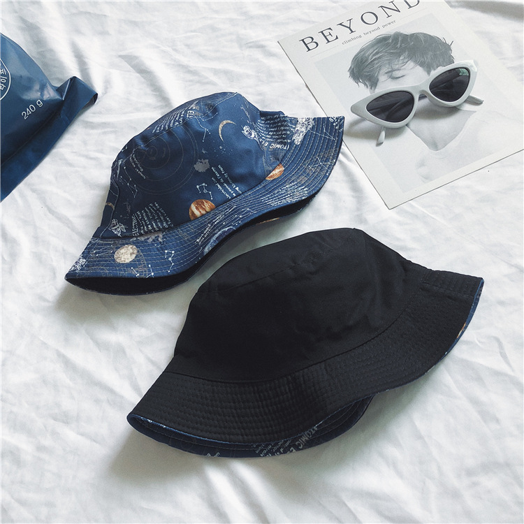 Mũ nón bucket 2 mặt phong cách ulzzang họa tiết Galaxy