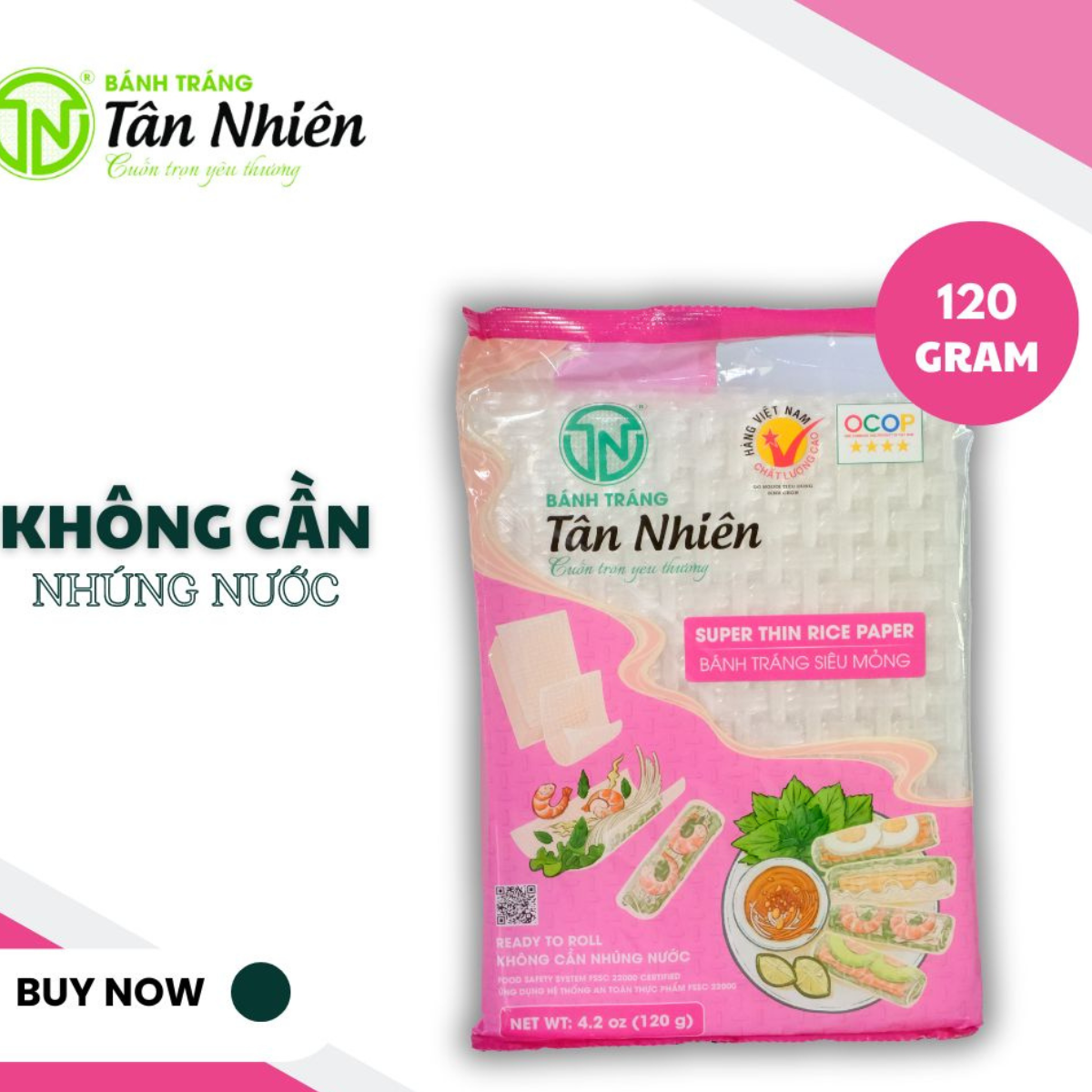Bánh Tráng Siêu Mỏng Tân Nhiên - Gói 120g
