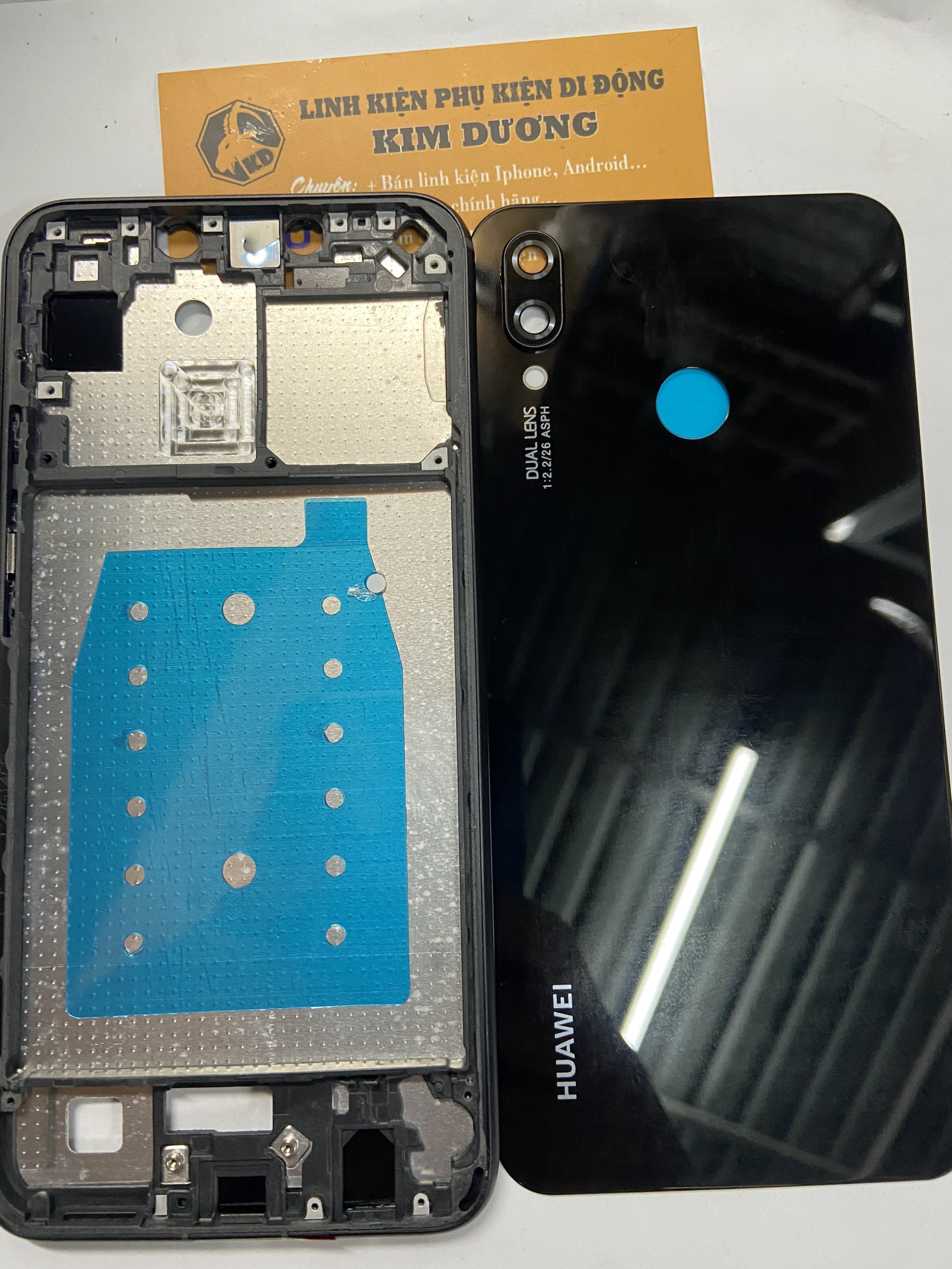 Vỏ bộ/ Khung sườn ( benzen) + Lưng kính Huawei Nova 3i ( có kính cam)