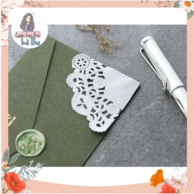 Mix giấy ren nền trang trí
