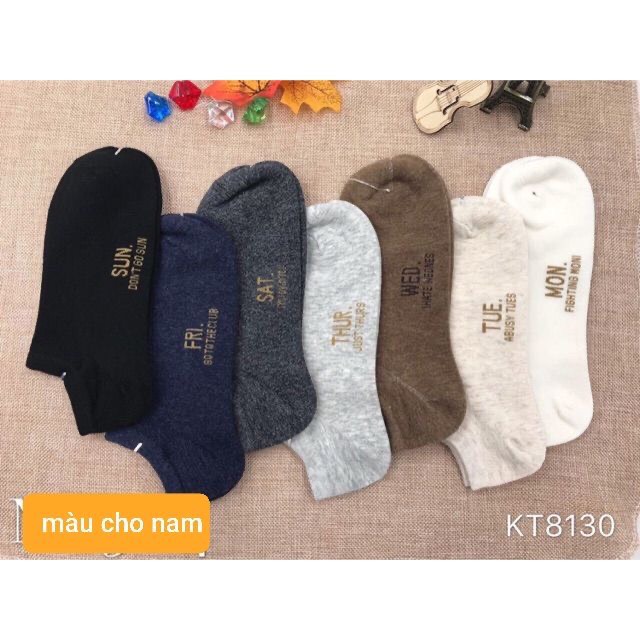 TẤT TUẦN CỔ NGẮN - SET 7 ĐÔI NAM