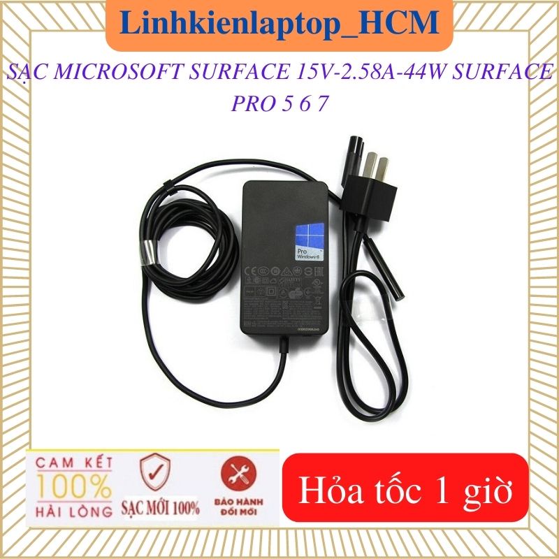 SẠC MICROSOFT SURFACE PRO 5 6 7 - Sạc SURFACE 15V - 2.58A - 44W