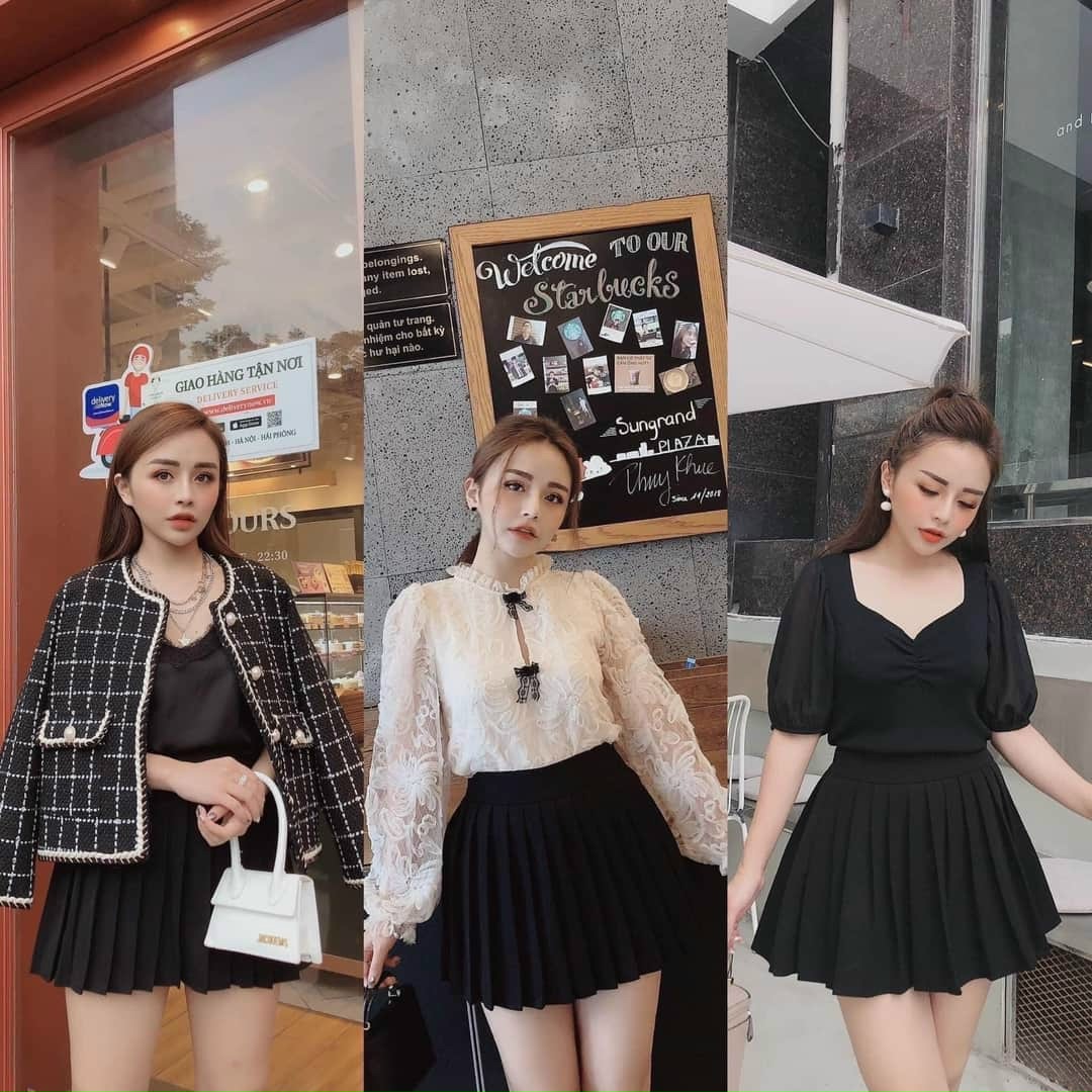 [ẢNH THẬT],Chân Váy Dập Li Ngắn,Chân váy hàn quốc,LY STORE