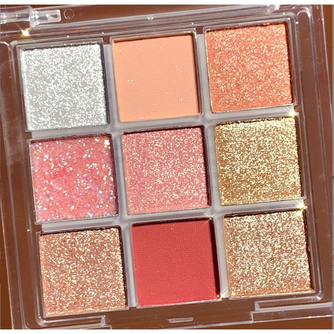 Phấn mắt acrylic 9 màu nhũ kim tuyến