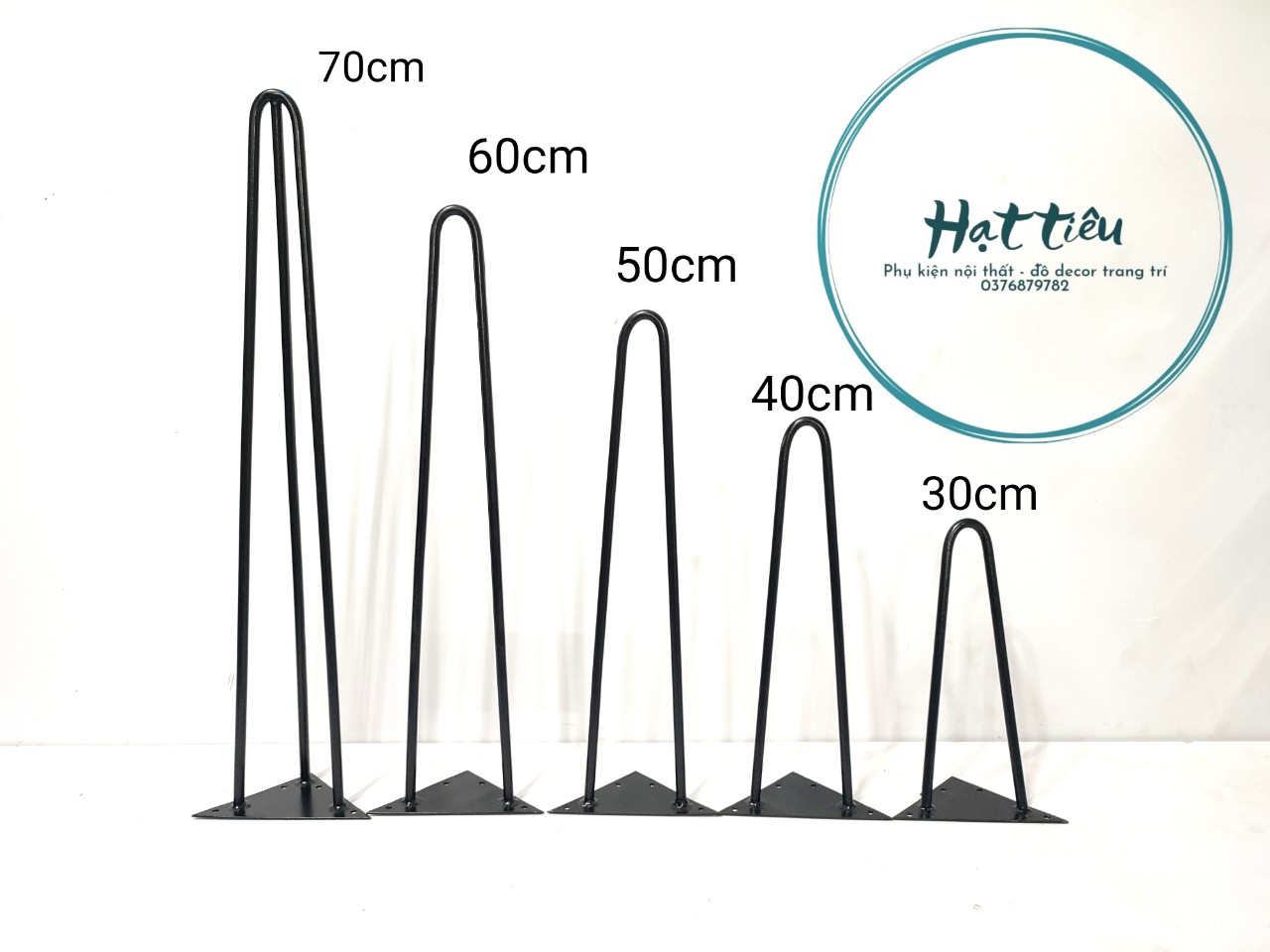bộ 4 chân sắt 30cm -sơn tĩnh điện