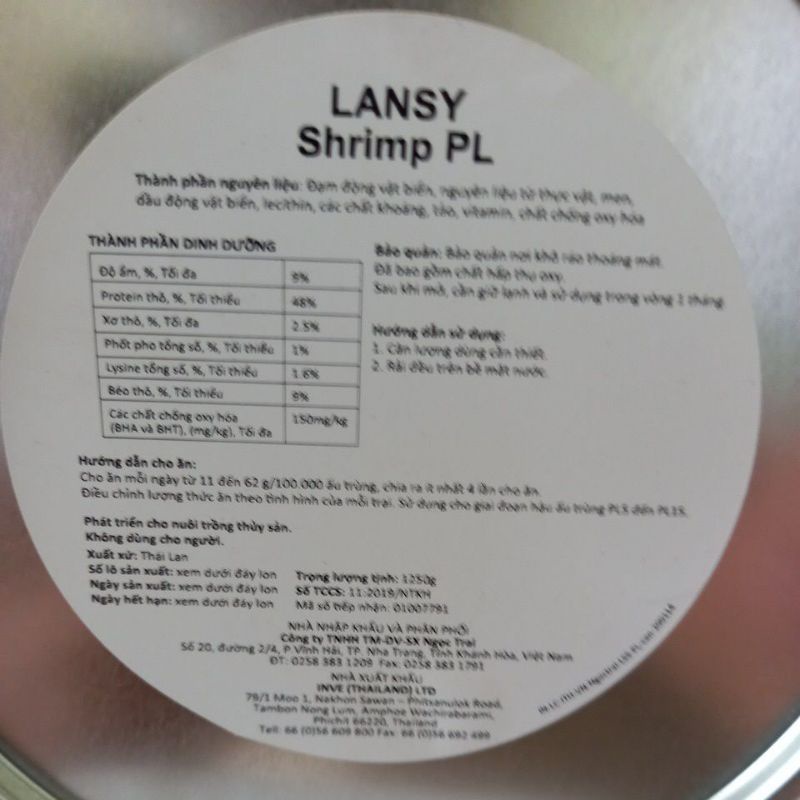 [Mã PET80K giảm 8% tối đa 80K đơn 350K] lansy post, thức ăn cho tôm cá 1lon 1,250kg