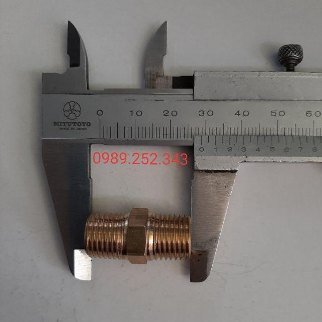 Nối Thau 2 Đầu Ren ngoài 13mm