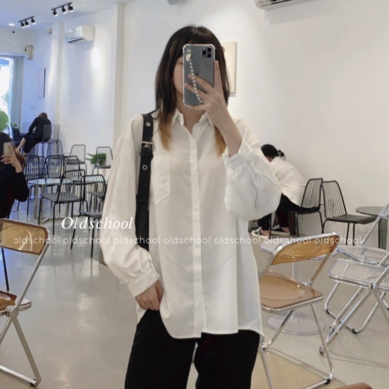 (Oldschoolcloth)ÁO SƠ MI LỤA HÀN ULZZANG (ảnh thật/sẵn)
