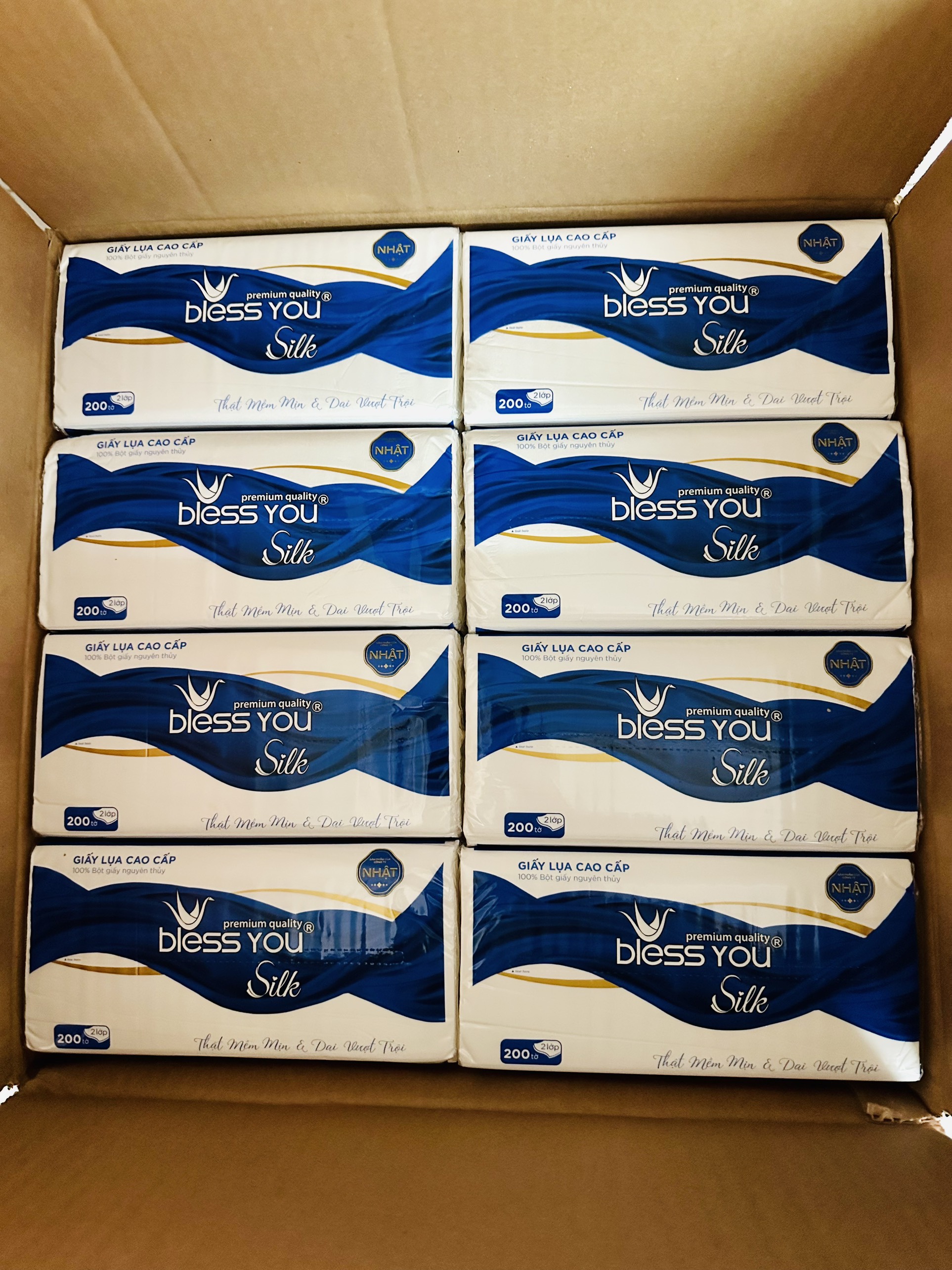 [COMBO 10 GÓI ] Khăn giấy rút Bless You 2 lớp 200 và 250 tờ { HÀNG CÔNG TY}