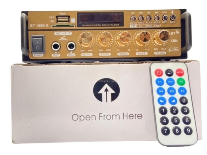 Amply mini bluetooth 12v/220v BT-198B hàng chuẩn