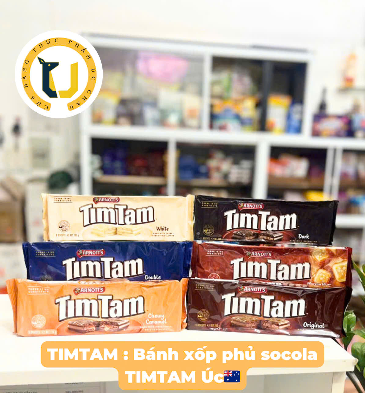 (HÀNG ÚC) Bánh quy xốp phủ socola thương hiệu Timtam  Arnott's chocolate biscuit