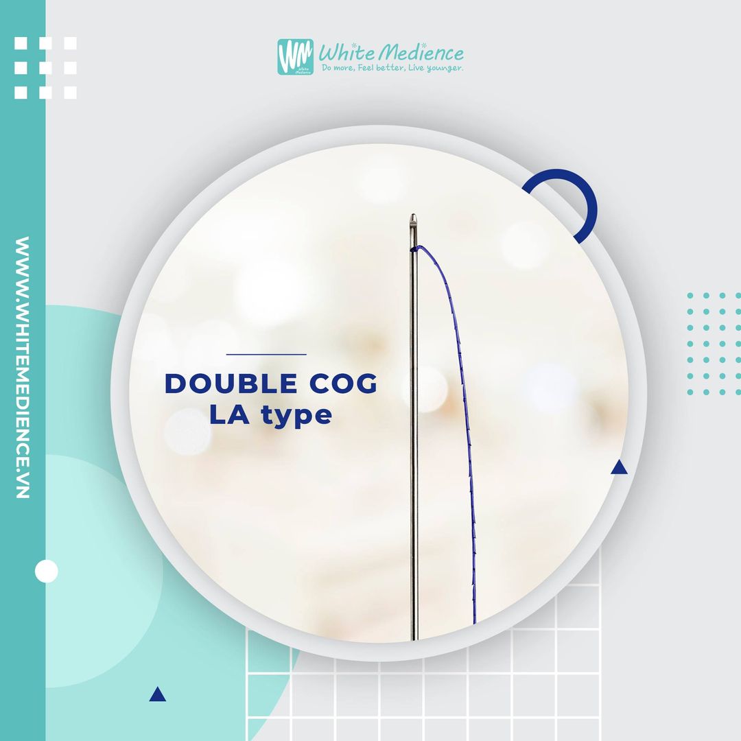 Chỉ nâng cơ mặt Double Cog White Medience gói 12 sợi
