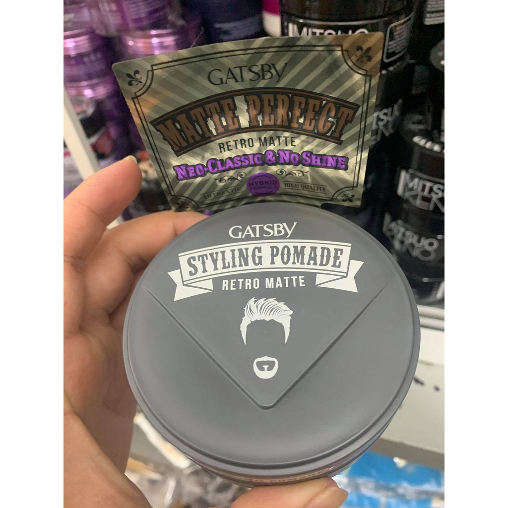 Sáp vuốt tóc nam Gatsby Styling Pomade Wax Retro Matte 75g