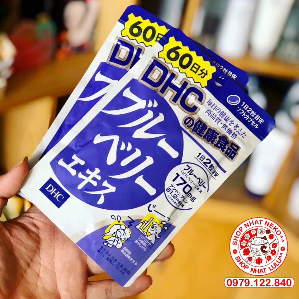 Viên uống DHC BỔ MẮT CHIẾT XUẤT TỪ QUẢ VIỆT QUẤT Nhật Bản 60 ngày 120 viên
