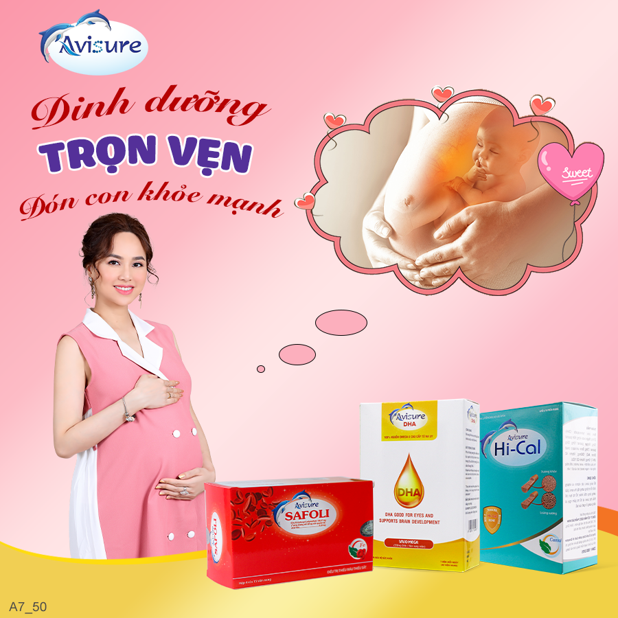 Bộ ba hộp Sắt Canxi DHA cho bà bầu Avisure (60 viên + 60 viên+ 40 viên)