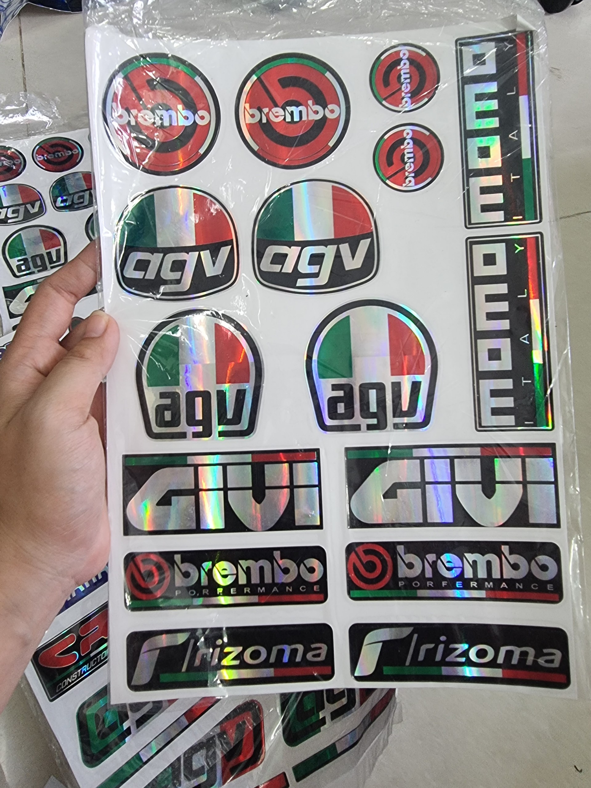 Logo sticker nhãn hiệu xe máy 7 màu trọn bộ
