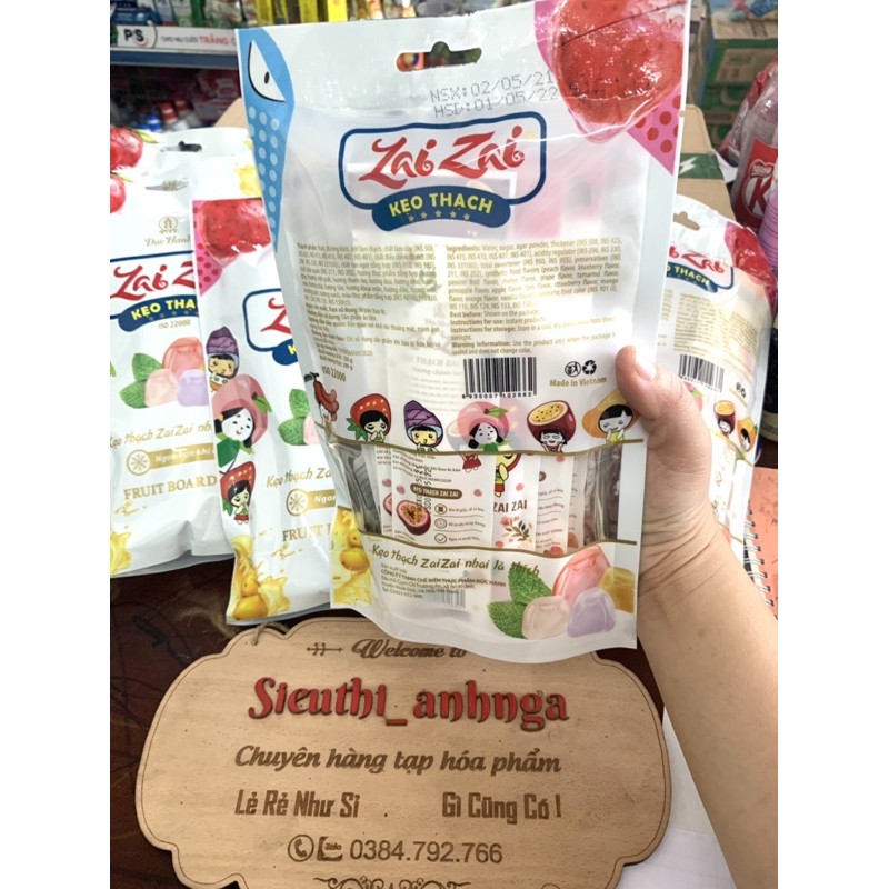 Thạch Zai Zai Túi 320g/700g (Túi Dài mẫu mới)