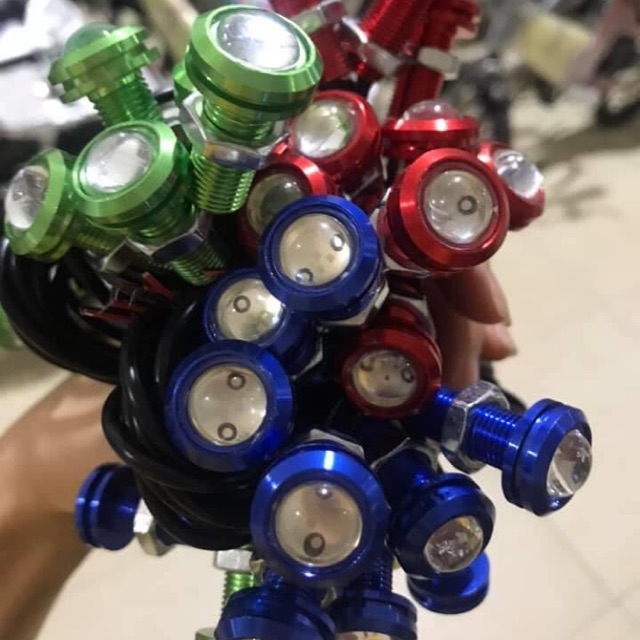 Đèn Led xi nhan Multi cúc áo mầu Đỏ ( ĐÔI XANH LÁ CÂY)