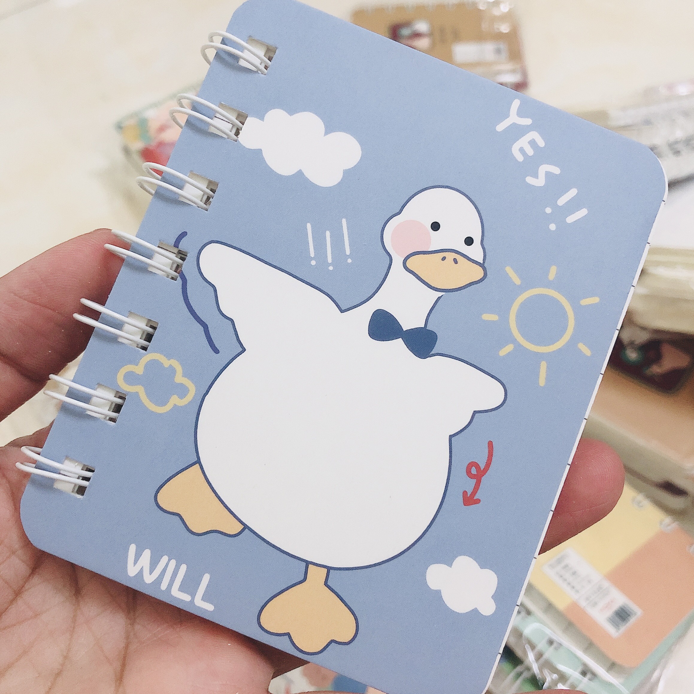 [Được chọn] Sổ tay mini gáy lò so siêu cute