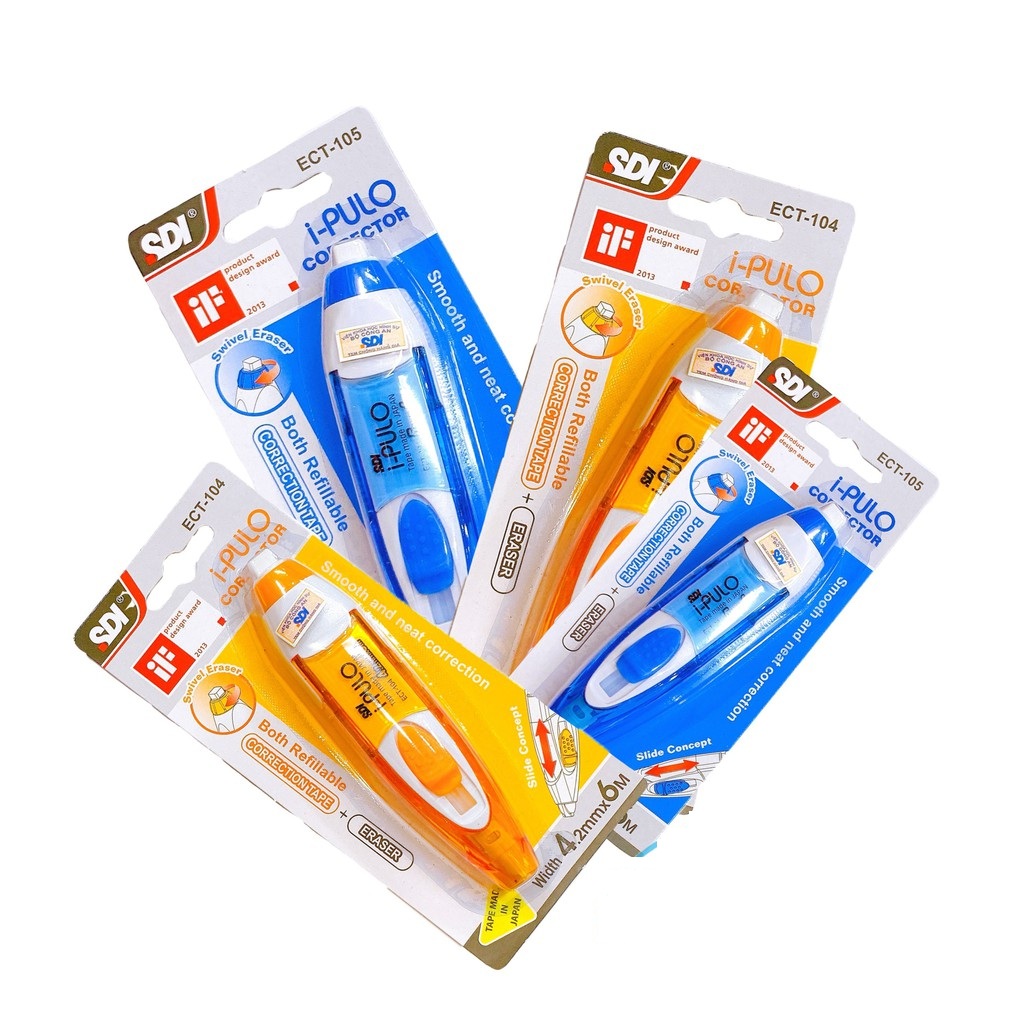 Băng xóa giấy Correction Tape SDI i-Pulo ECT-104, ECT-105 [HÀNG CHÍNH HÃNG]