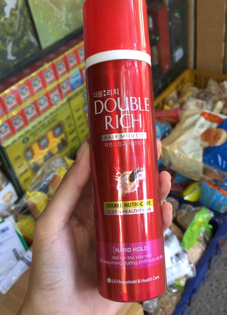 Gôm bọt tạo kiểu tóc Hair Spray Double Rich 170ml