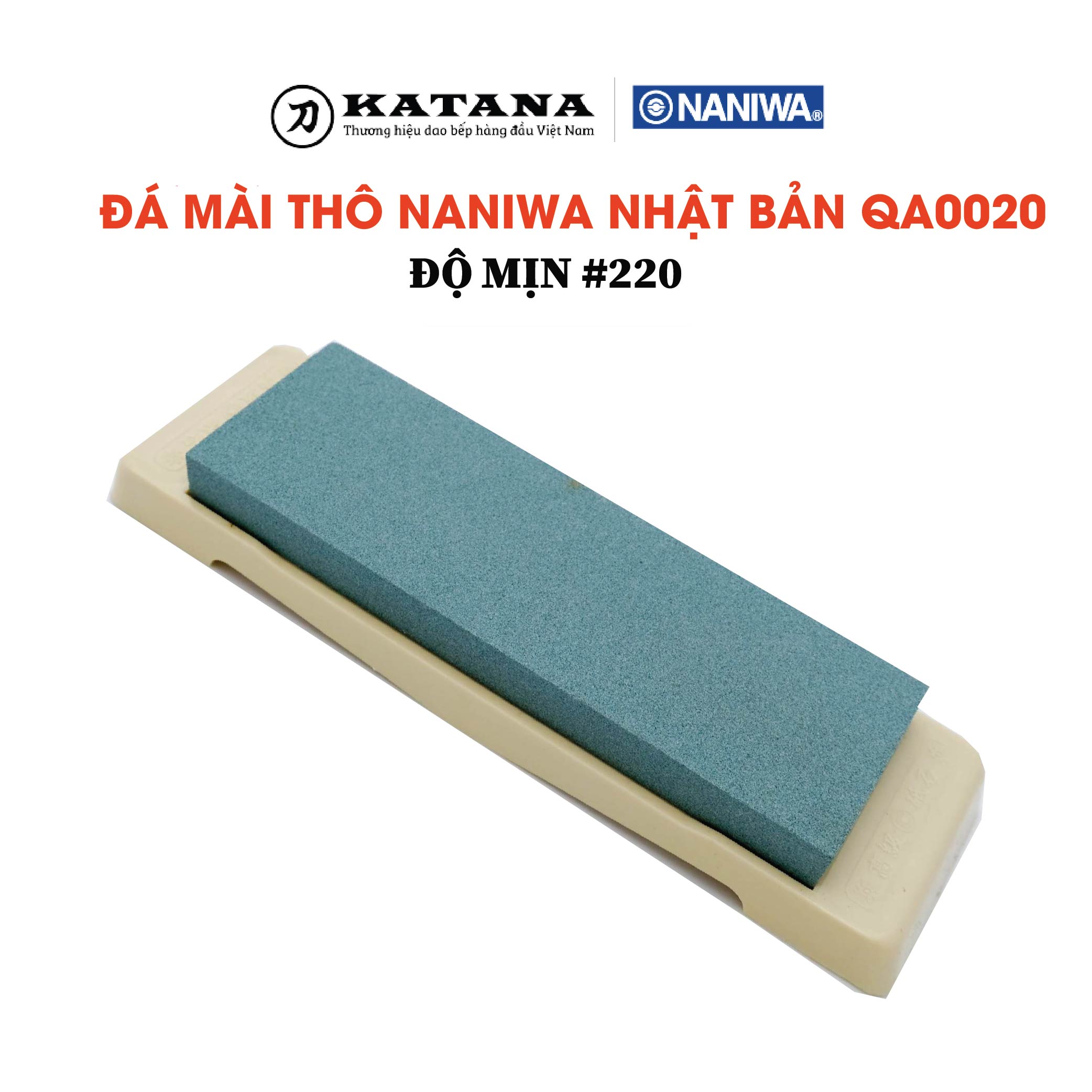 Đá mài thô Naniwa Nhật Bản GC #220 (có đế) - QA0020