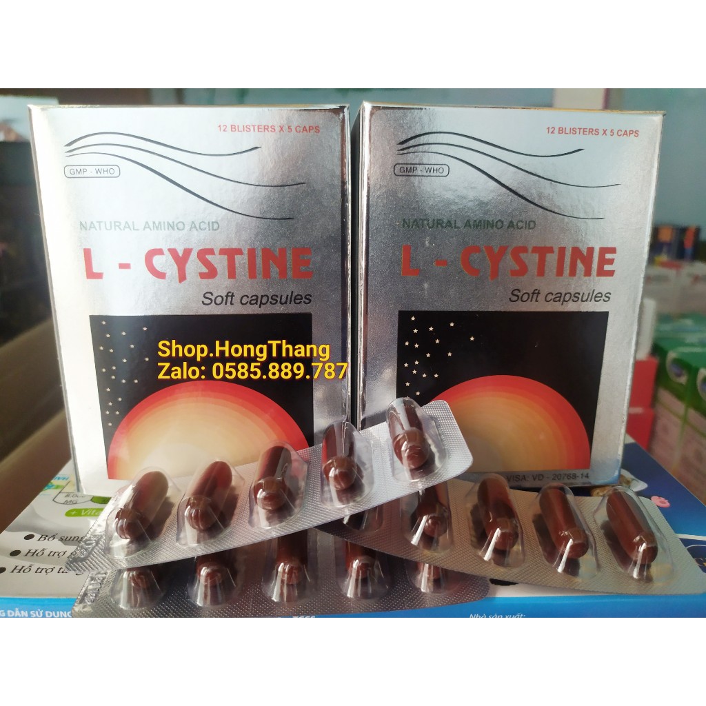 L - Cystine bổ sung dưỡng chất cho tóc, da hộp 60 viênn