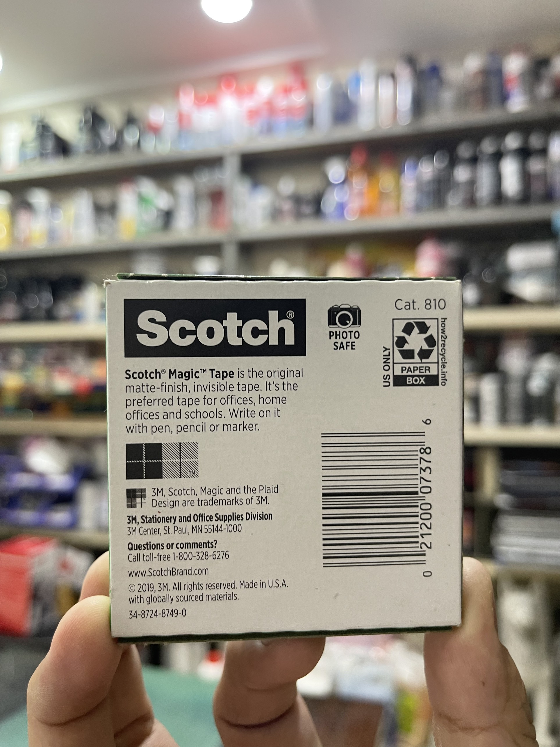 Bộ 3 cuộn băng keo 3M 810 Scotch Magic Tape